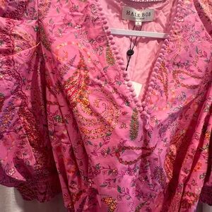 Hale Bob Puff Sleeve Dress New with Tags size large